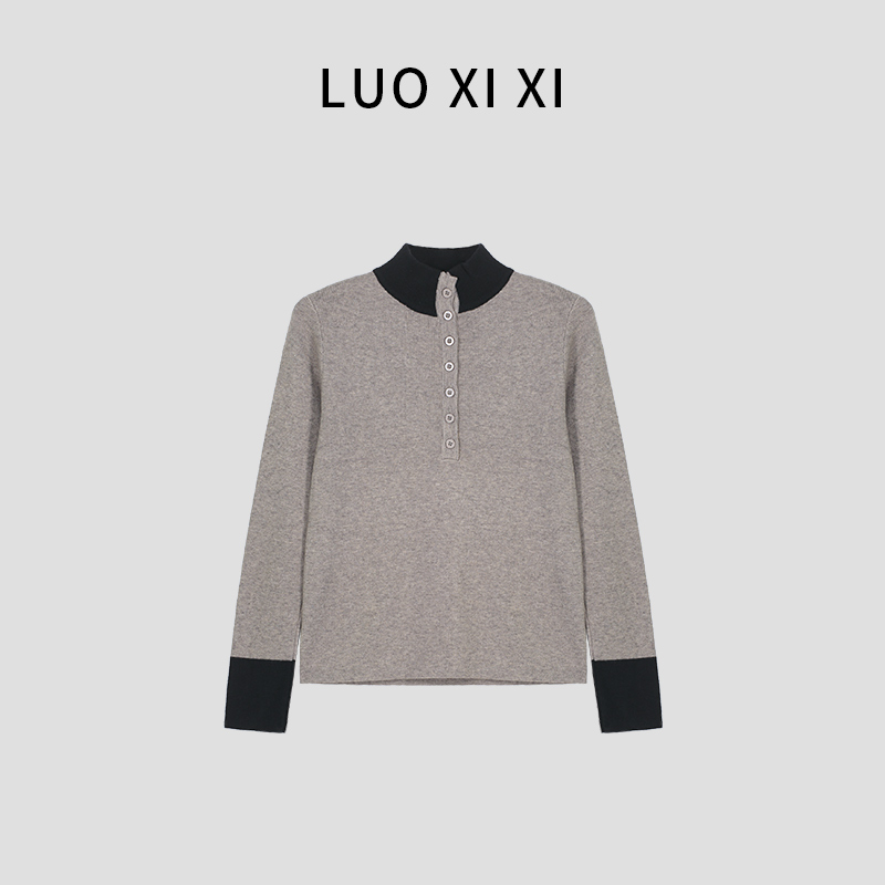 秋冬软弹暖糯半开领针织衫~潮流