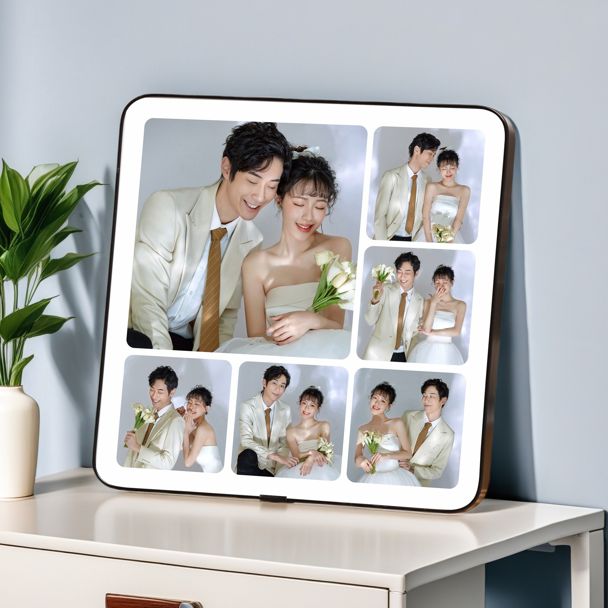 高级感相框摆台全家福定制洗照片九宫格婚纱照挂墙照片打印制作