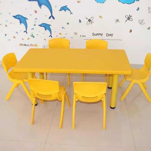 幼儿园塑料儿童桌椅六人桌厂方桌 宝宝桌玩具桌游戏桌学习餐桌
