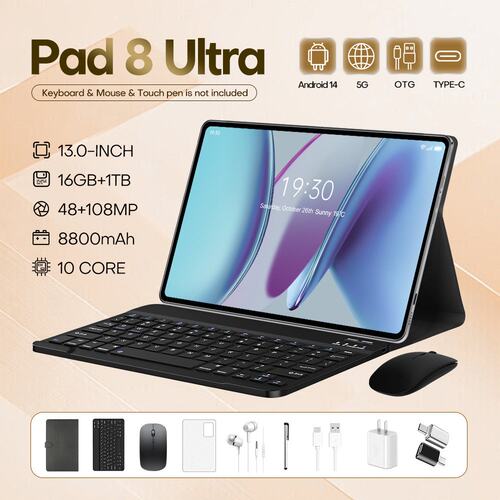 跨境电商2025新款13寸Pad8Ultra 平板电脑双卡4G 通话八核IPS屏