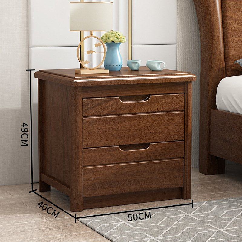 包邮全实木床头柜现代中式黑胡桃木小户型卧室收纳储物床边柜整装,住宅家具,床头柜,淘宝优惠券,粉丝福利购,淘宝优惠卷