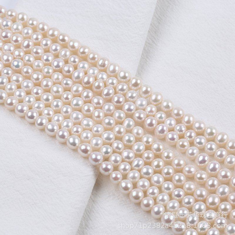 诸暨珍珠6-7mm近圆珍珠串  天然淡水珍珠散珠串 DIY项链手链,珠宝/钻石/翡翠,裸珠,淘宝优惠券,粉丝福利购,淘宝优惠卷