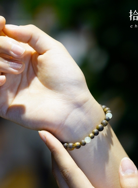 拾献·【静和 和田玉沉香手串】手链饰品