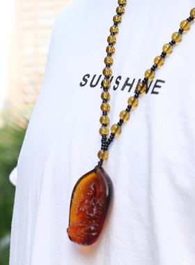 极速禅悦佛艺古法琉璃宗喀巴大师精品吊I坠佛牌男士女士通用项链