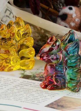 极速水晶九尾狐摆件琉璃狐t狸创意家居装饰品生日礼物送女生闺蜜