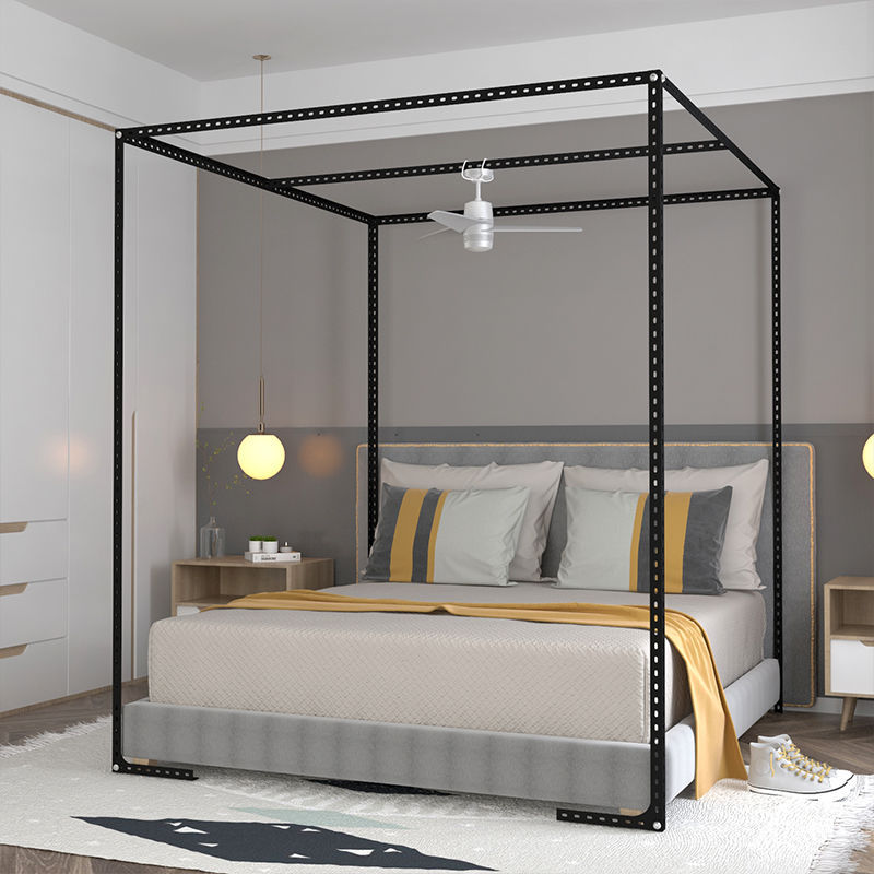 极速加粗可伸缩蚊帐2021年新款落地支架家用加Q厚架子床帘穿杆轨