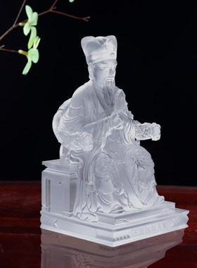 极速古法琉璃纯手工新款玉皇大y帝王神像居家供奉摆件紫薇大帝东