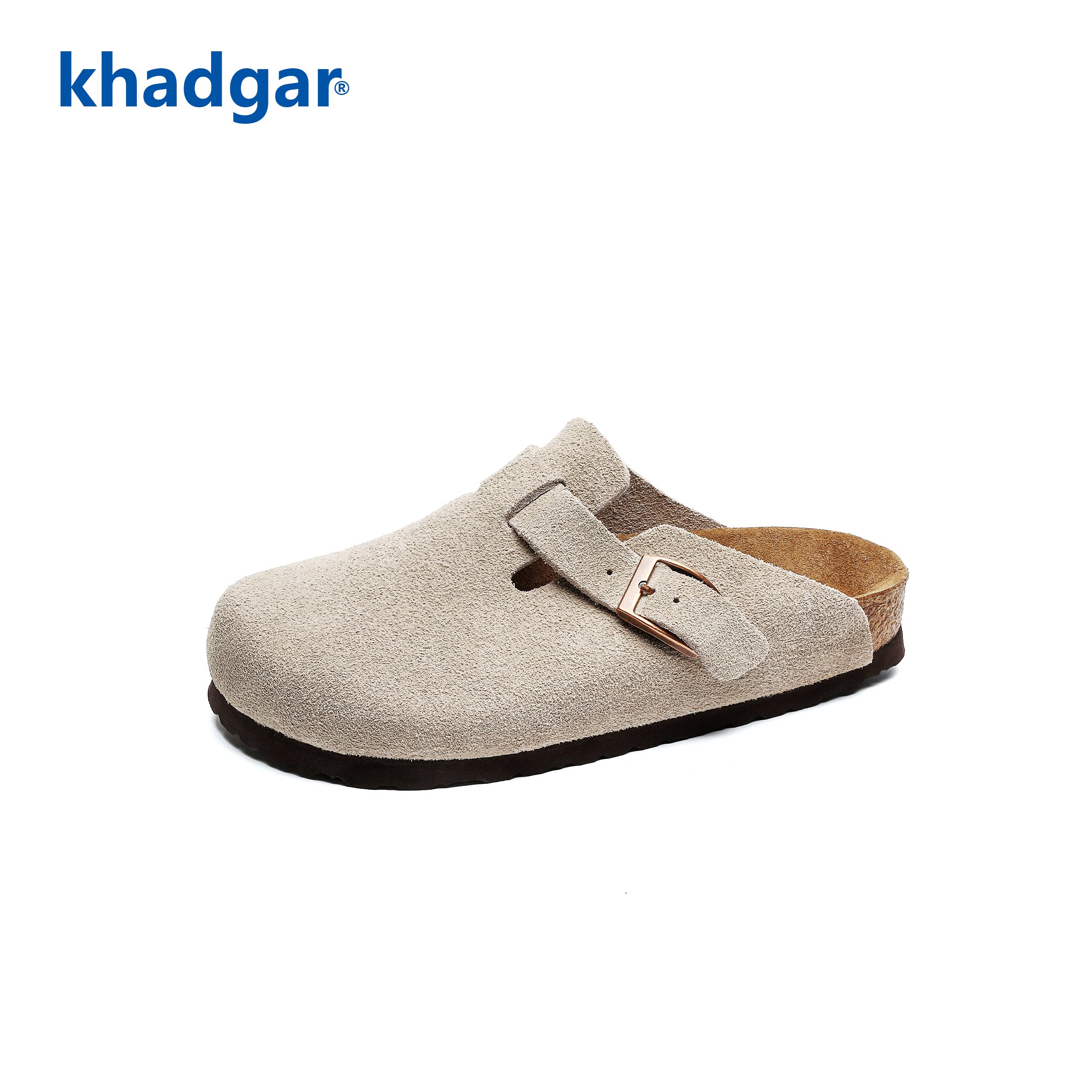 侯明昊同款Khadgar软木勃肯鞋半拖休闲一脚蹬拖鞋懒人博肯鞋情侣