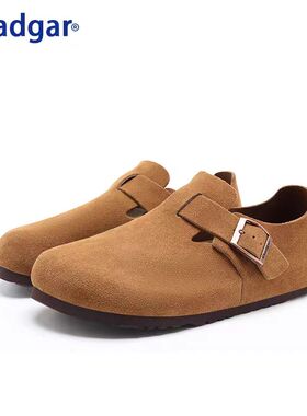 Khadgar/卡德加软木全包复古勃肯单鞋软底牛皮舒适百搭休闲男女款