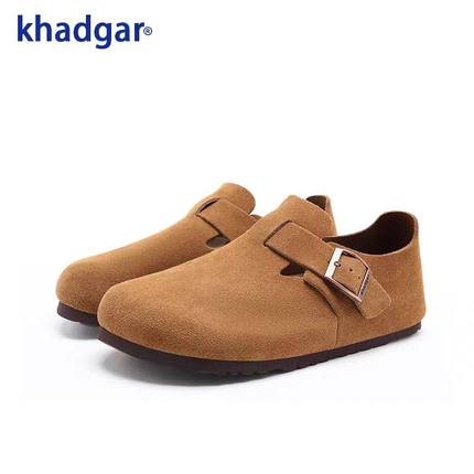 Khadgar/卡德加软木全包复古勃肯单鞋软底牛皮舒适百搭休闲男女款