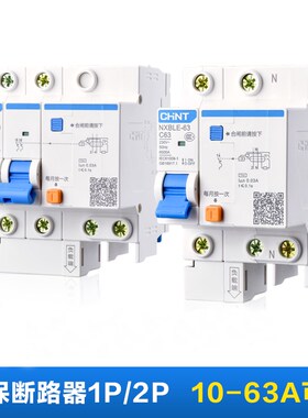 家用断路器1P2P63A 35A 40A20A16A 带漏电保护器空气开关漏保