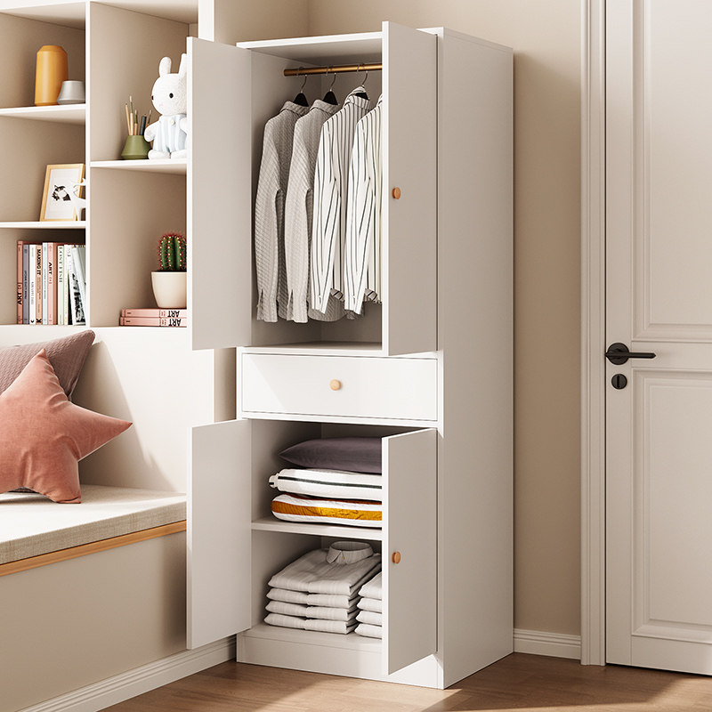 窄小型衣柜家用卧室简易单人宿舍衣橱出租房经济型儿童收纳挂衣柜