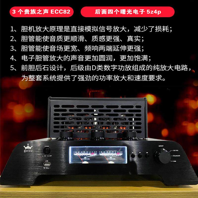 贵族之声发烧级高保真胆机hifi功放大功率电子管纯胆前后极合并机