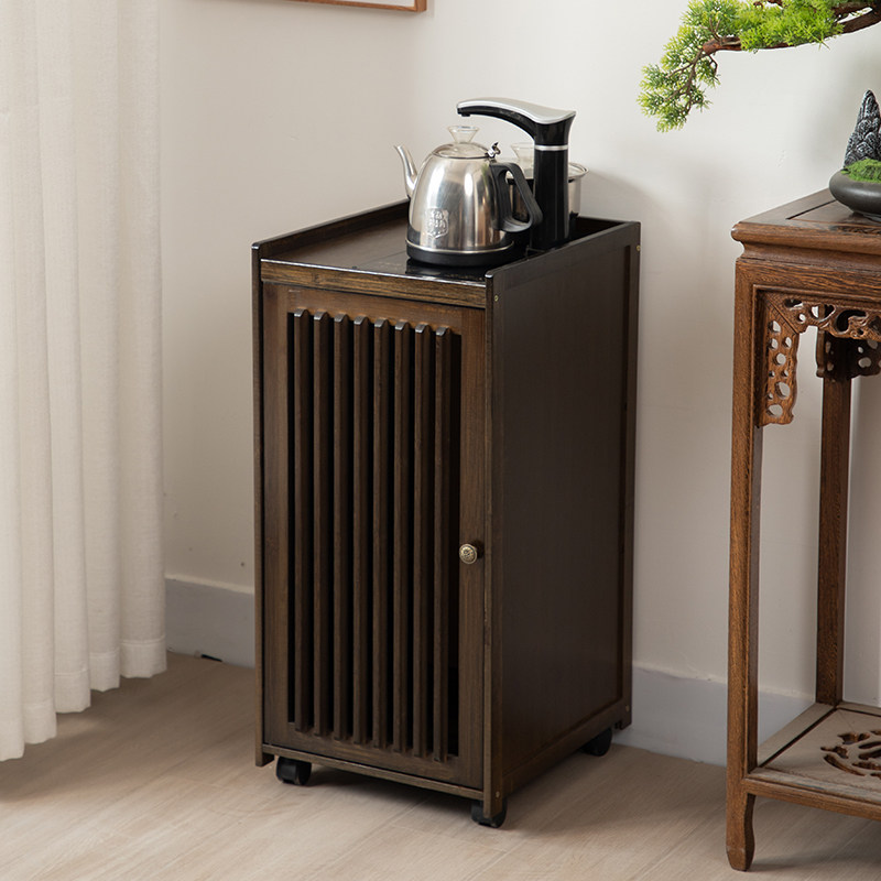 中式移动茶台家用茶水柜阳台烧水壶一体办公室烧水壶桶装水置物柜