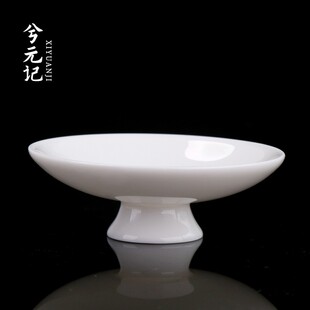 兮元记 羊脂玉瓷盖碗茶杯单盖子配件白瓷盖碗盖子泡三才茶碗盖子