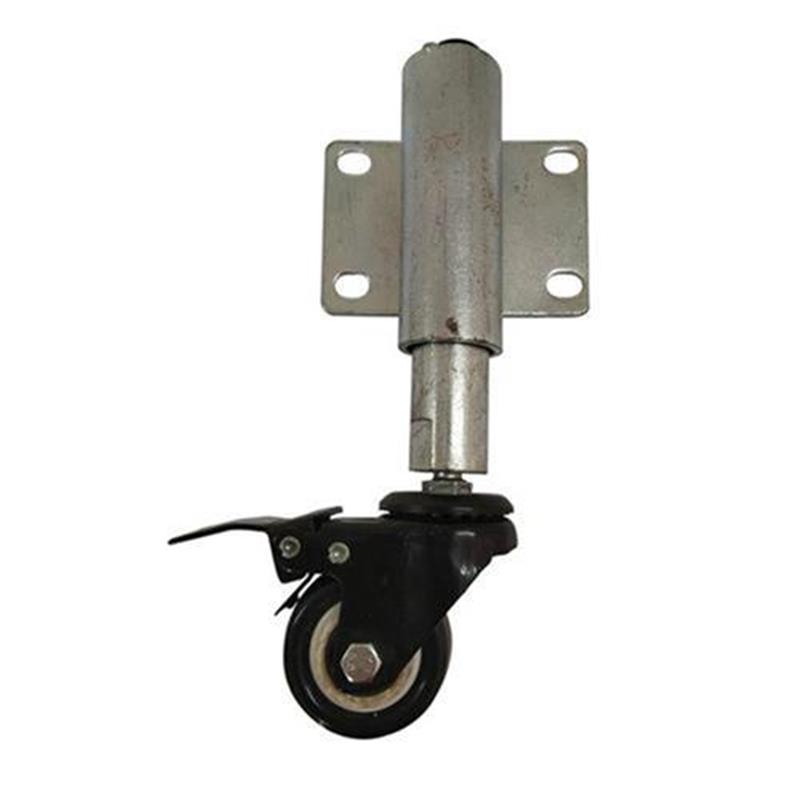 3寸b4寸5寸弹簧减pq震脚轮3寸大门轮子减震万向轮减决地不平脚