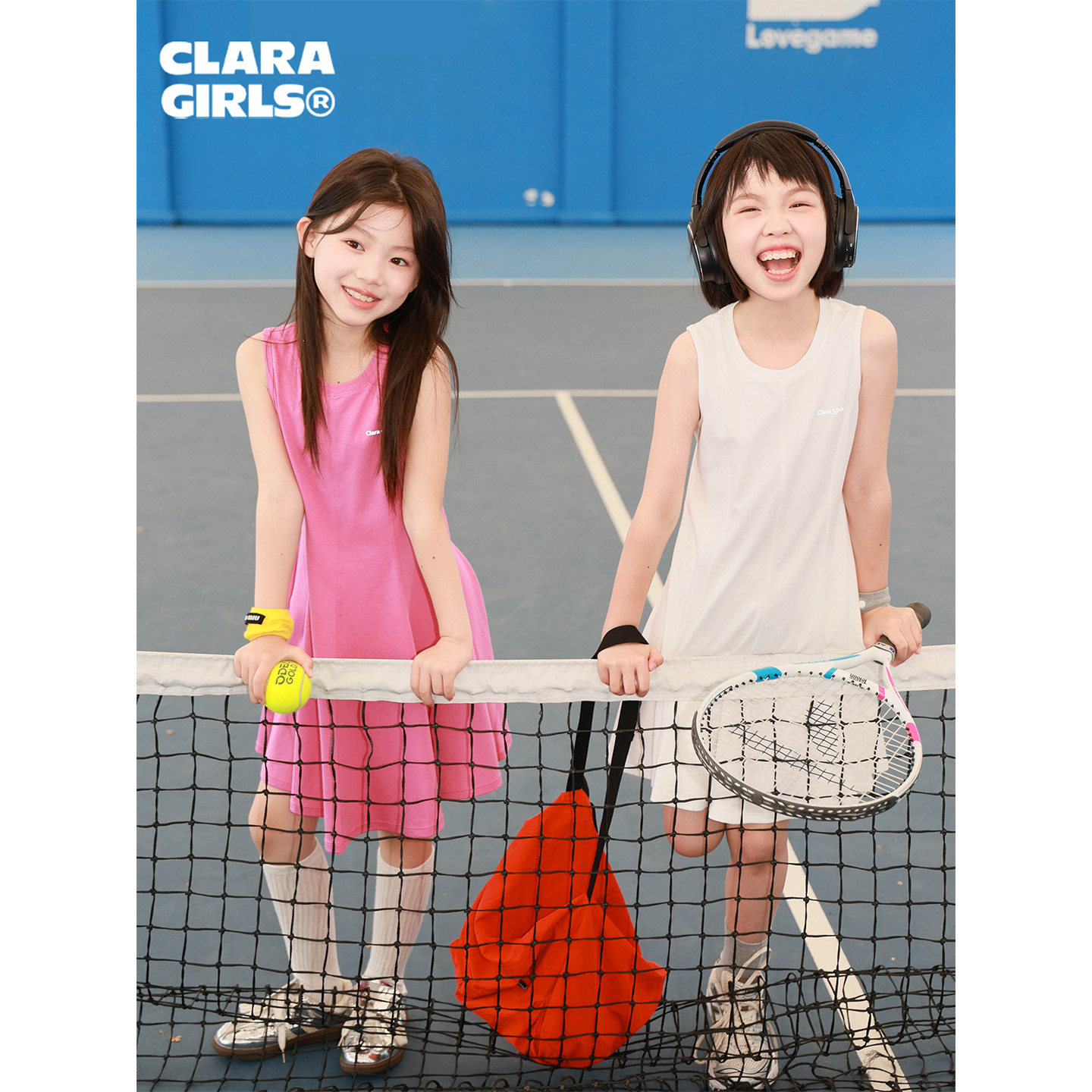 claragirls|女童运动速干连衣裙2026年春夏季儿童抗菌防螨A字长裙