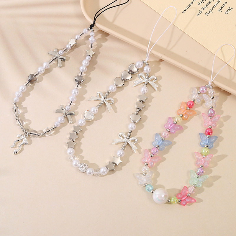 手机链挂饰ins甜酷珍珠蝴蝶结手机链相机链条挂件手机挂绳防丢绳,节庆用品/礼品,手机链,淘宝优惠券,粉丝福利购,淘宝优惠卷