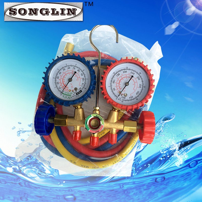 空调加氟536冷媒表 R134a410a汽车空调铝表伐铜表伐466单压力表