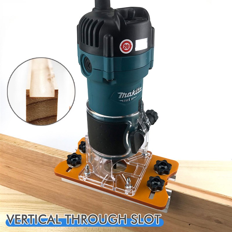 二代开槽板梅花手拧螺丝款 木工手持修边机二合一开槽板工具