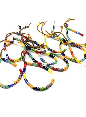 WANGWANG 进口陶瓷米珠5.5mm情侣潮流时尚糖果色多巴胺手链手串