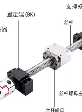 快速发货滚珠丝杆套装 l丝杠 模组滑台SFU1204 1605 1610 2005 25