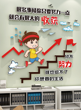 快速发货儿童房间墙面装饰贴画墙纸自粘立体字墙饰U卧室励志标语