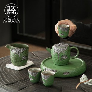 快速发货20252025新s款 复古高档轻奢粗陶家用茶壶茶 功夫茶具中式