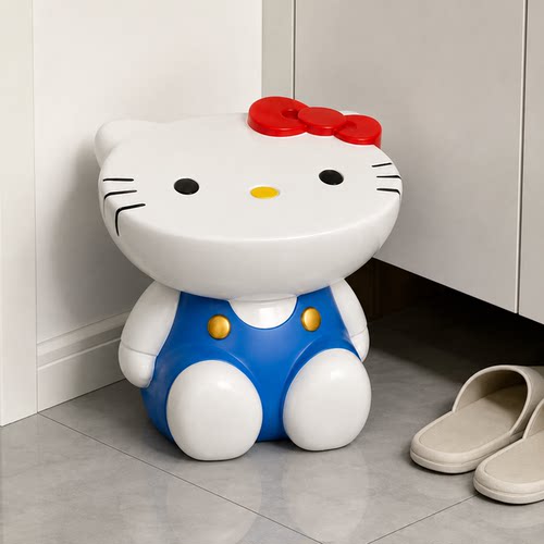 HELLO Kitty猫换鞋凳椅子多功能儿童桌床头摆件家居可爱卡通装饰