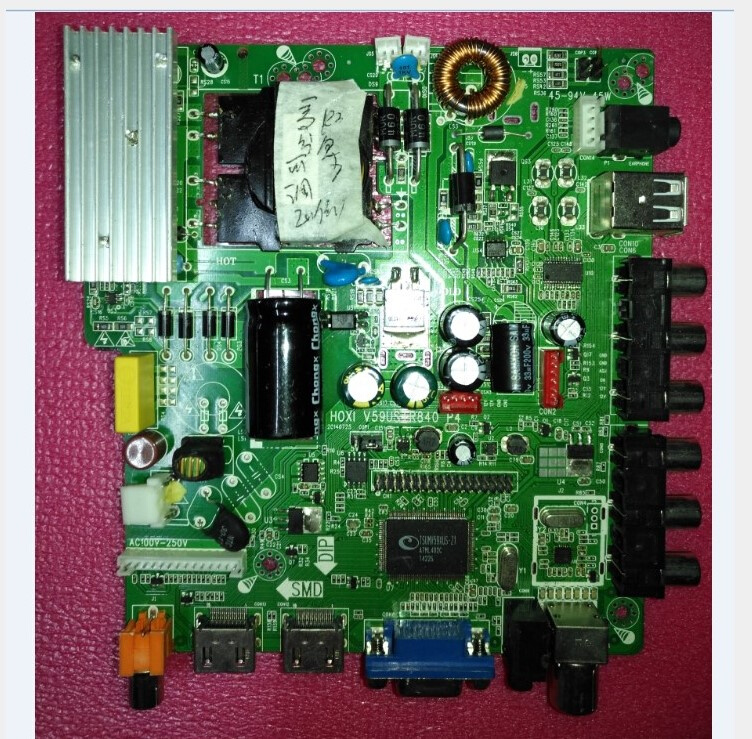 HOXI V59US+R840 P4 三合一液晶电视通用主板双高清 VGA万能板 电子元器件市场 PCB电路板/印刷线路板 原图主图