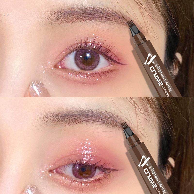 李佳琦推荐四分叉仿真眉笔防水防汗不脱色持久野生眉根根分明自然