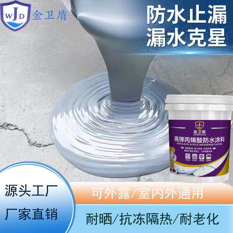 外墙裂缝漏水屋顶防水补漏专用防水材料涂料丙烯酸高分子高弹性