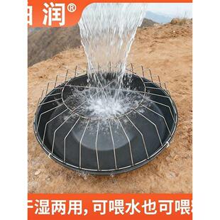 喂鸡专用食槽养鸡自动喂食器散养鸡喂鸡神器打不翻鸡鸭鹅牛筋盆