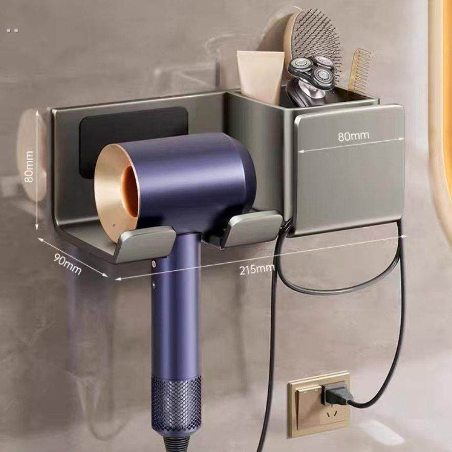 吹风机置物架免打孔化妆室收纳绕线 线吹风机挂架吹风机支架浴室,家庭/个人清洁工具,吹风机置物架,淘宝优惠券,粉丝福利购,淘宝优惠卷