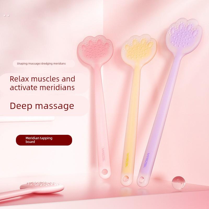 拍痧板经络拍硅胶拍痧板拍拍棒捶背敲打器锤肩器材颈椎按摩颈肩