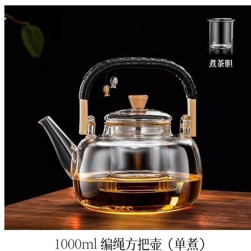 耐高温玻璃茶壶烧水煮茶大容量蒸煮茶器黑白茶全自动黑晶炉专用壶