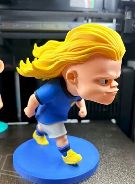 哈兰德模型模型3D打印创意收藏桌面摆件自制球星周边立体Q版模型