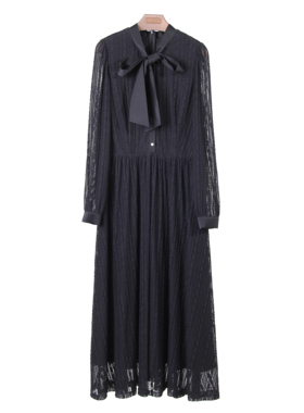 姚领YAOLY黑色连衣裙854K40535