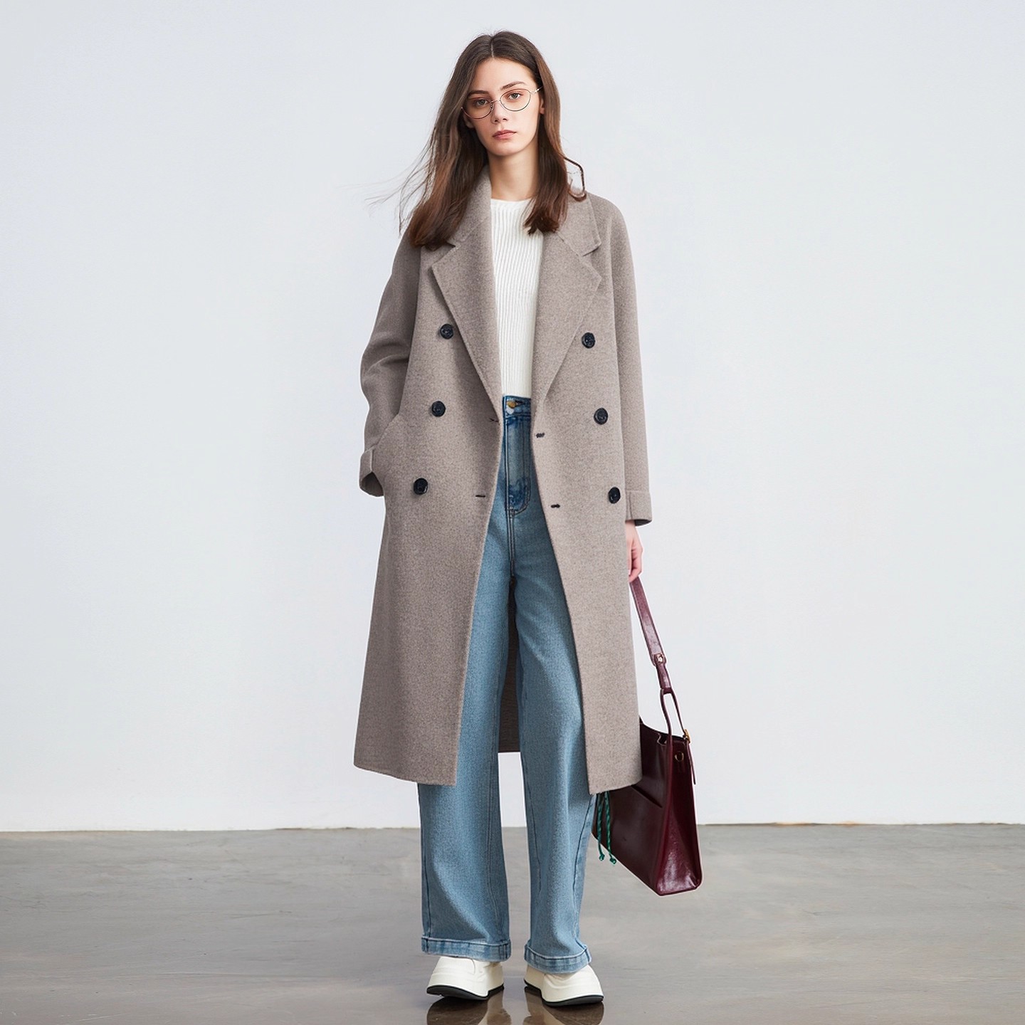 【28.3%牦牛绒】【纯手工缝纫】【专柜3.9K】姚领女装冬长大衣