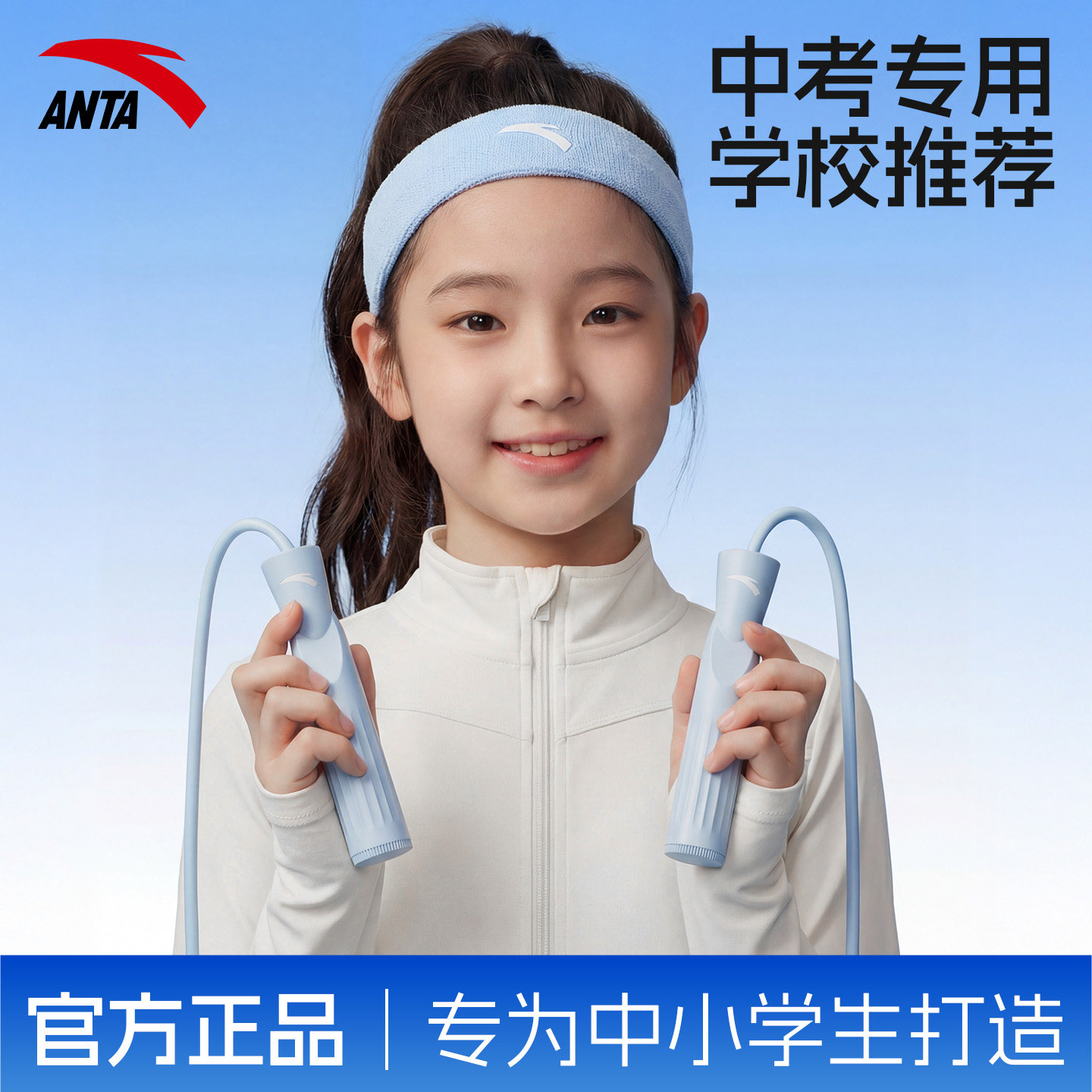 安踏钢丝竞速跳绳中考儿童中小学生专用男女轴承比赛体育考试跳绳