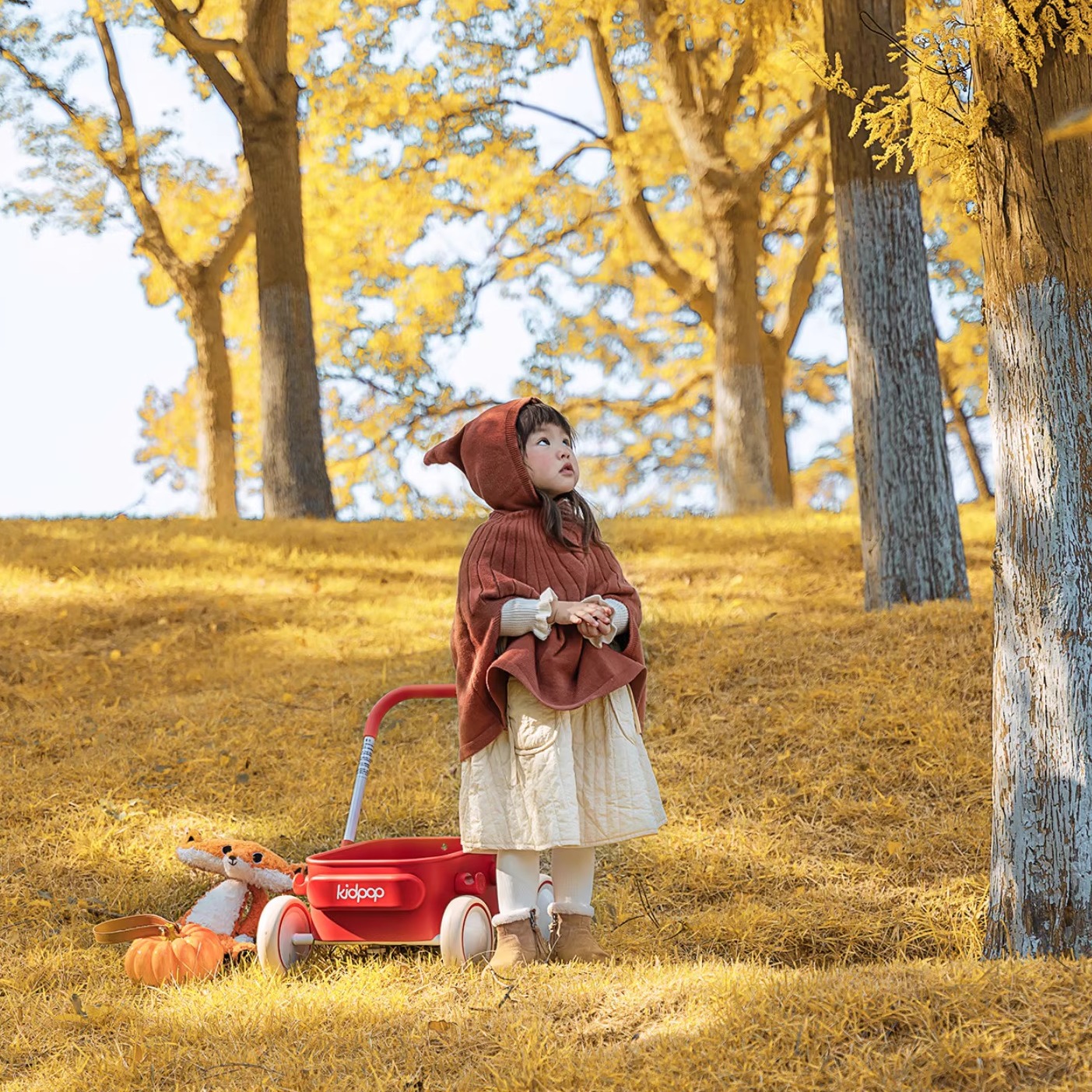 毛衣女童亲肤宽松摄影服装慵懒风甜美斗篷披肩外套艺术高级设计感