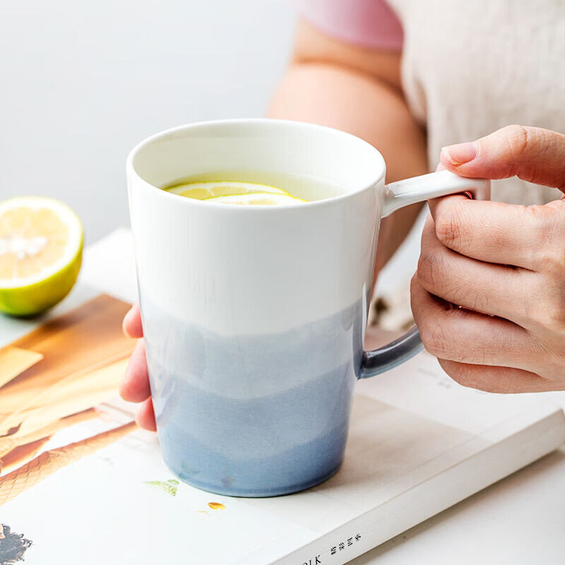 悠瓷（youcci）雾海创意陶瓷杯子欧式咖啡杯牛奶杯简约马克杯大容