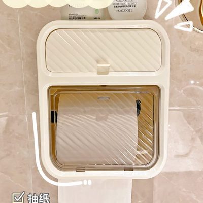 壁挂纸巾盒宿舍家用纸巾收纳盒卫生间厕所置物架浴室抽纸盒卷纸盒