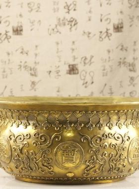 铜聚宝盆摆件家居香炉客厅摆件工艺品装店铺开业礼品