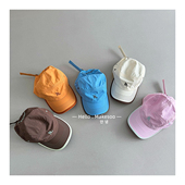 makesoo韩系速干字母刺绣包边鸭舌帽男女宝宝透气遮阳防晒棒球帽