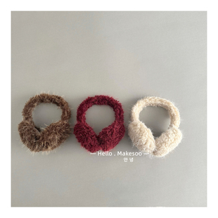 儿童耳罩秋冬季 毛绒耳暖男女宝宝户外保暖防冻可爱可折叠耳捂子潮