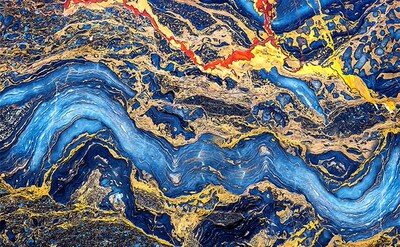 Bacaz Blue Marble Texture 3d StoneF Wallpaper Mural for Livi