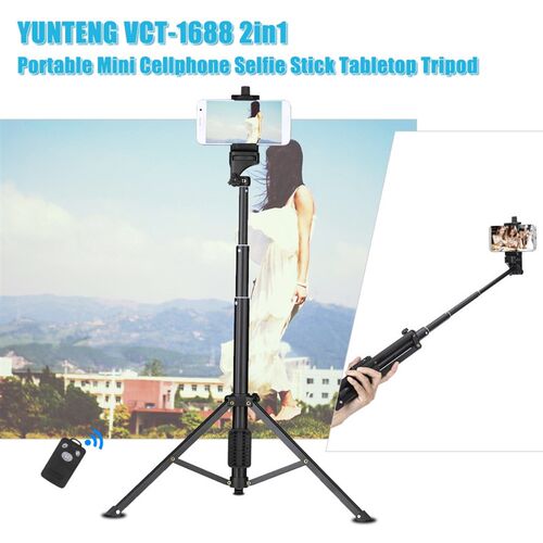 新品YUNTENGg VCT-1688 2in1 Mini Cellphone Selfie Stick Table