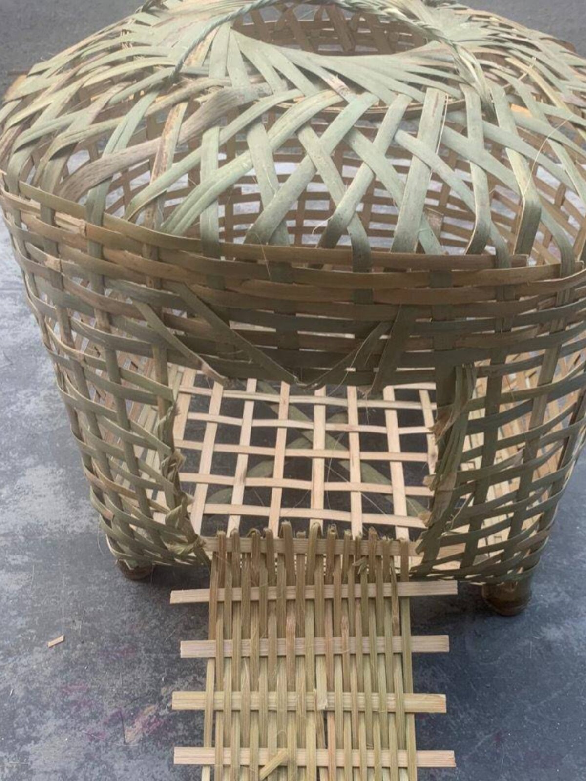 新品纯手工竹编头层竹青大号竹制鸡笼可裝家禽鸭鹅笼家用装鸡的竹