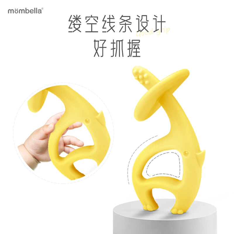 Mombella妈贝乐小舞象磨牙棒婴儿牙胶出牙期牙咬胶玩具4567月以上